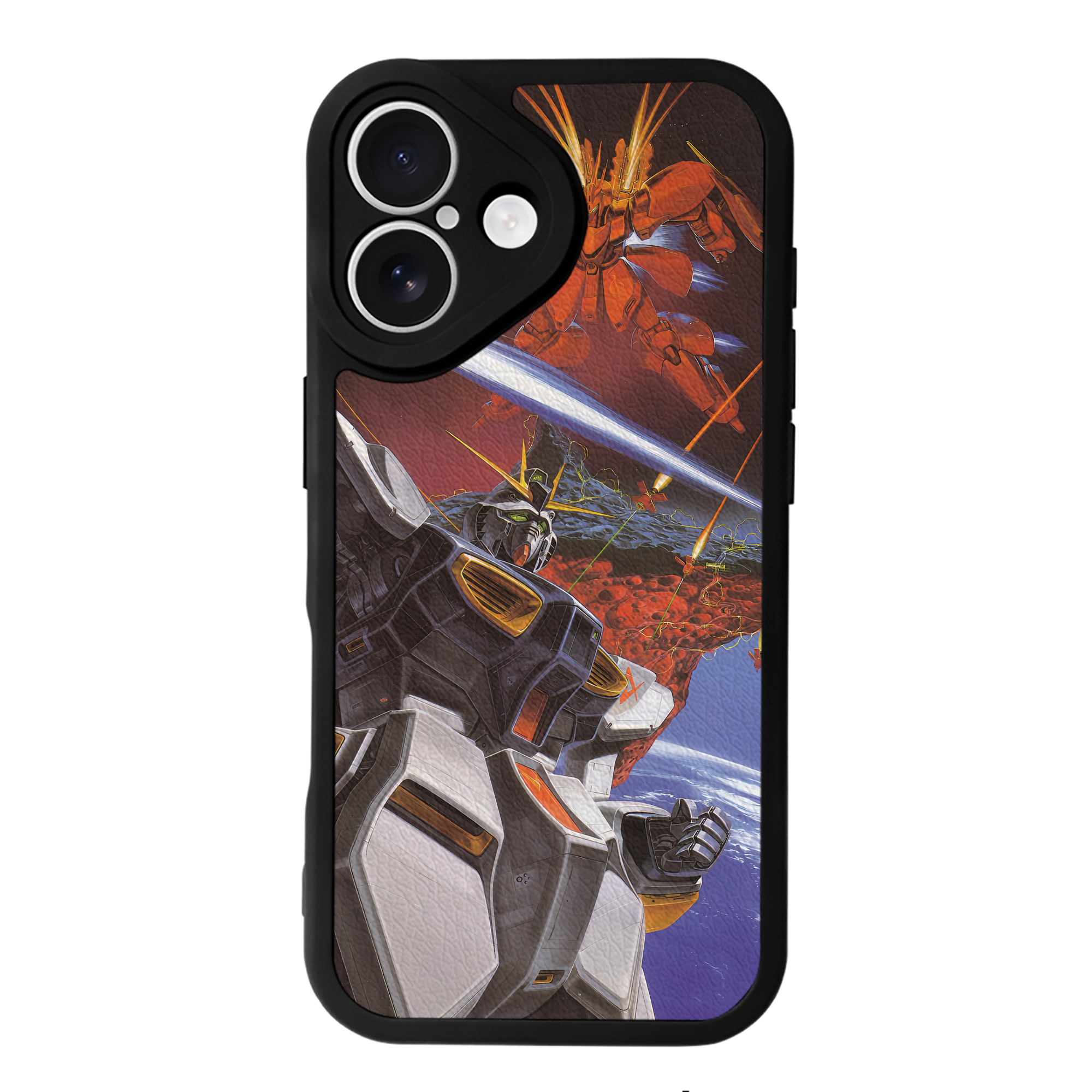 （画像用） 機動戦士ガンダム Mobile Suit Gundam 【iPhone 16シリーズ対応】シリコンスマホケース（レザー調） 材質：シリコン